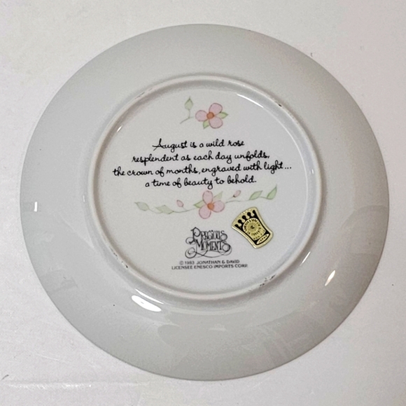 Precious Moments Months of the Year Plates - August - Picture 8 of 9